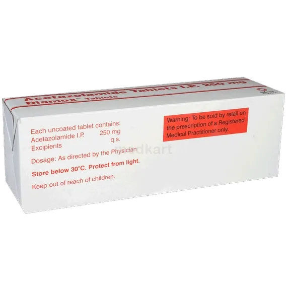 diamox 250mg tablet 15's